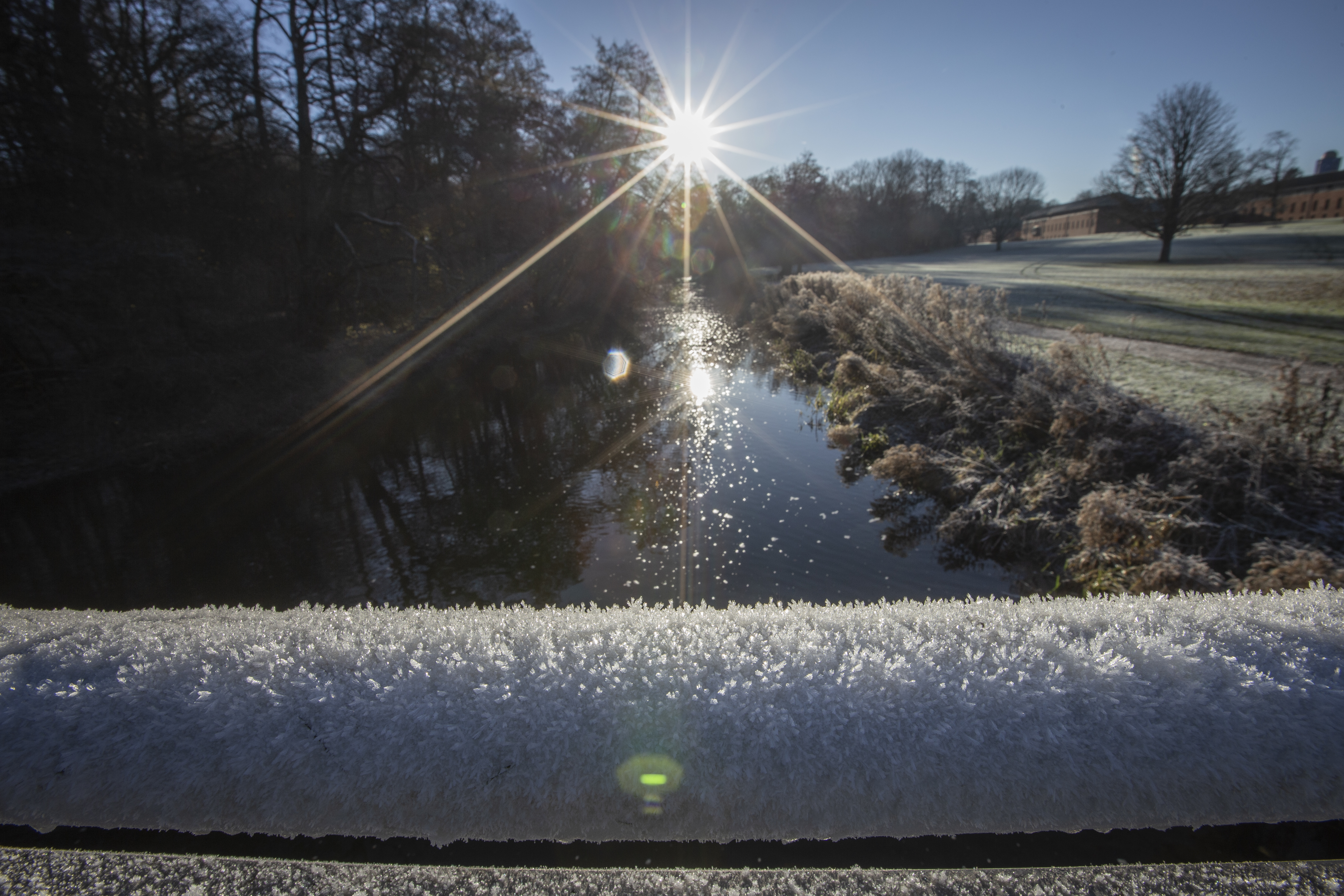 Udsigt over Susåen fra Den Hvide Bro ved Herlufsholm