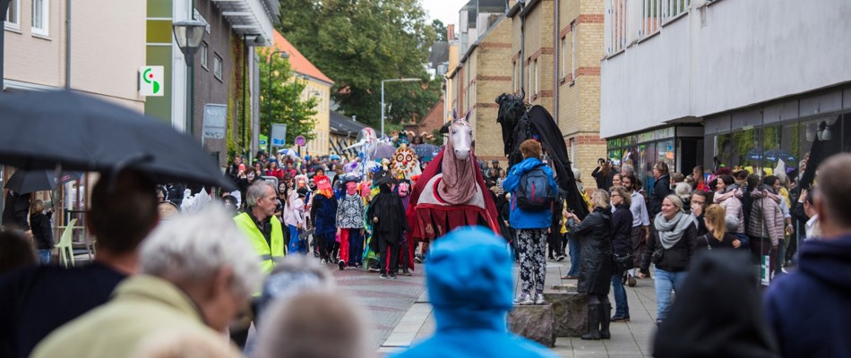 Publikum Og Optog Mødes
