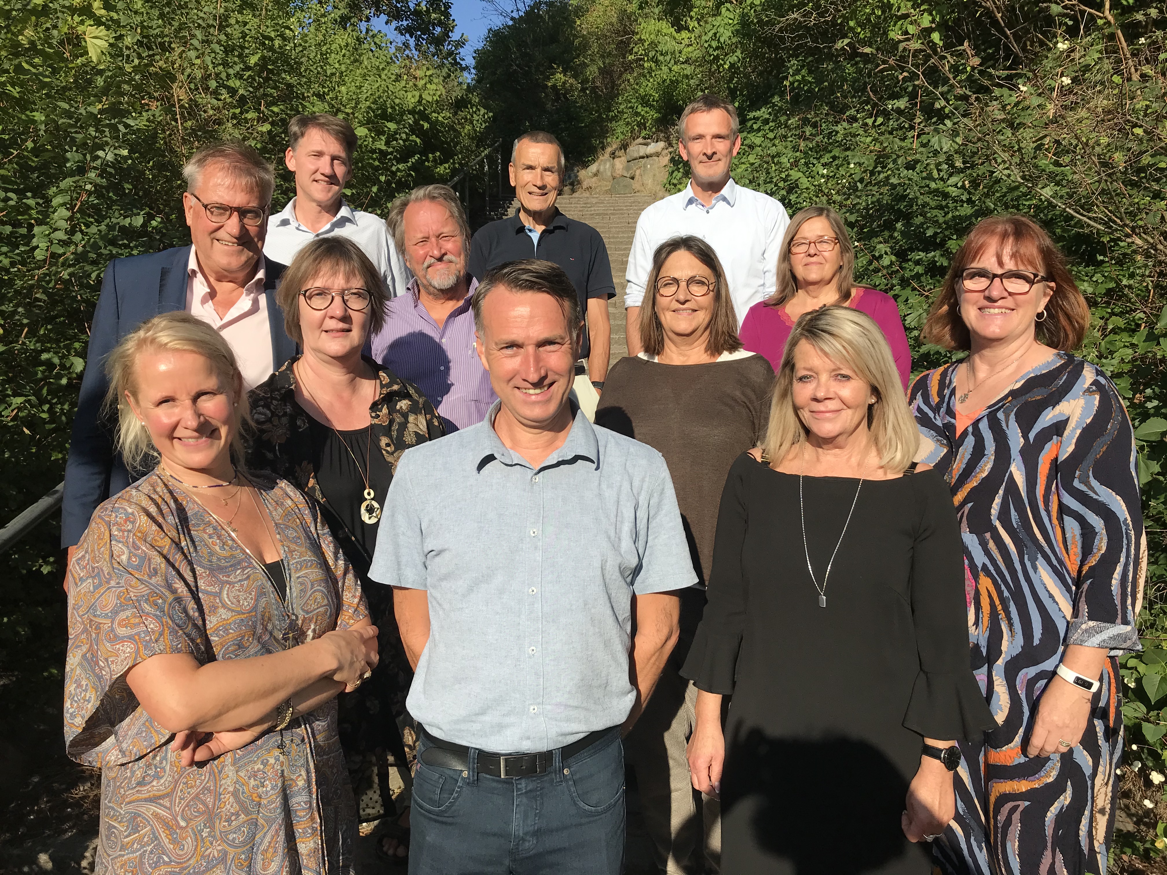 Billede af borgmesteren med et udvalg af byrådsmedlemmer