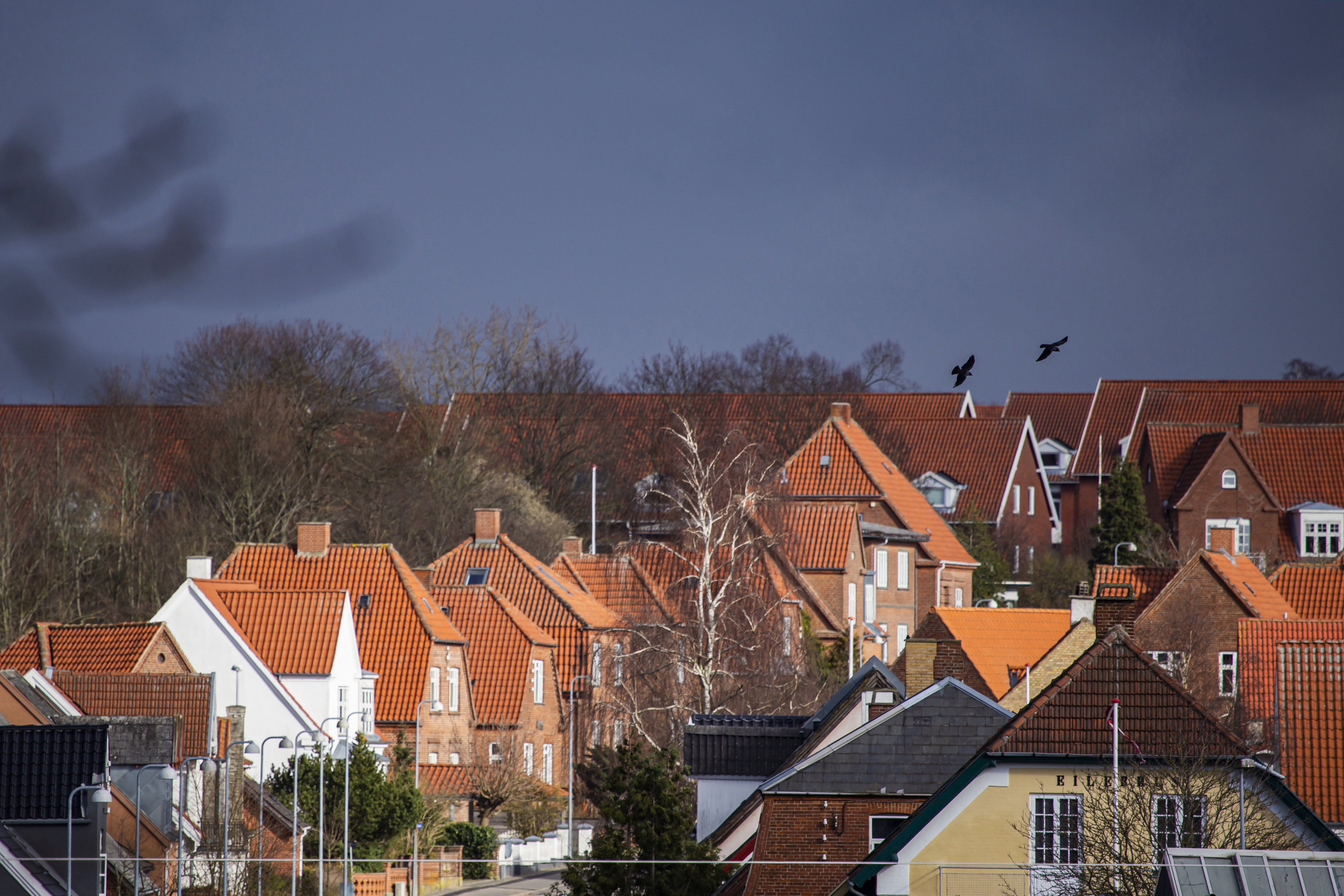 Udsigt over huse/boliger i Næstved Kommune