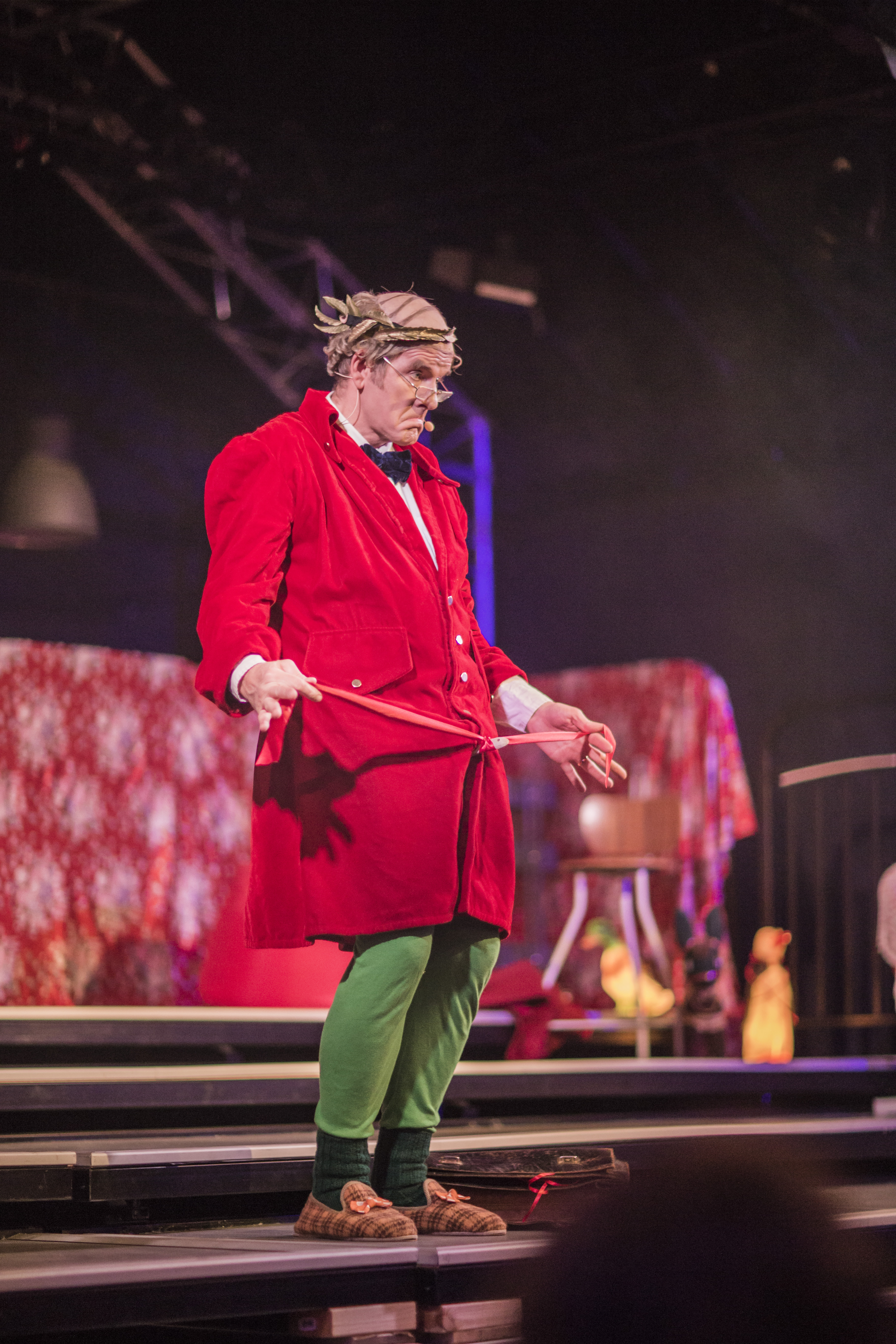 Billede af skuespiller fra egnsteatret Dansk Rakkerpak