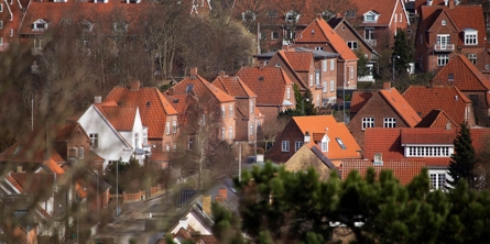 Røde huse på række i Næstved