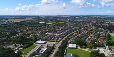 Dronefoto over Næstved Syd