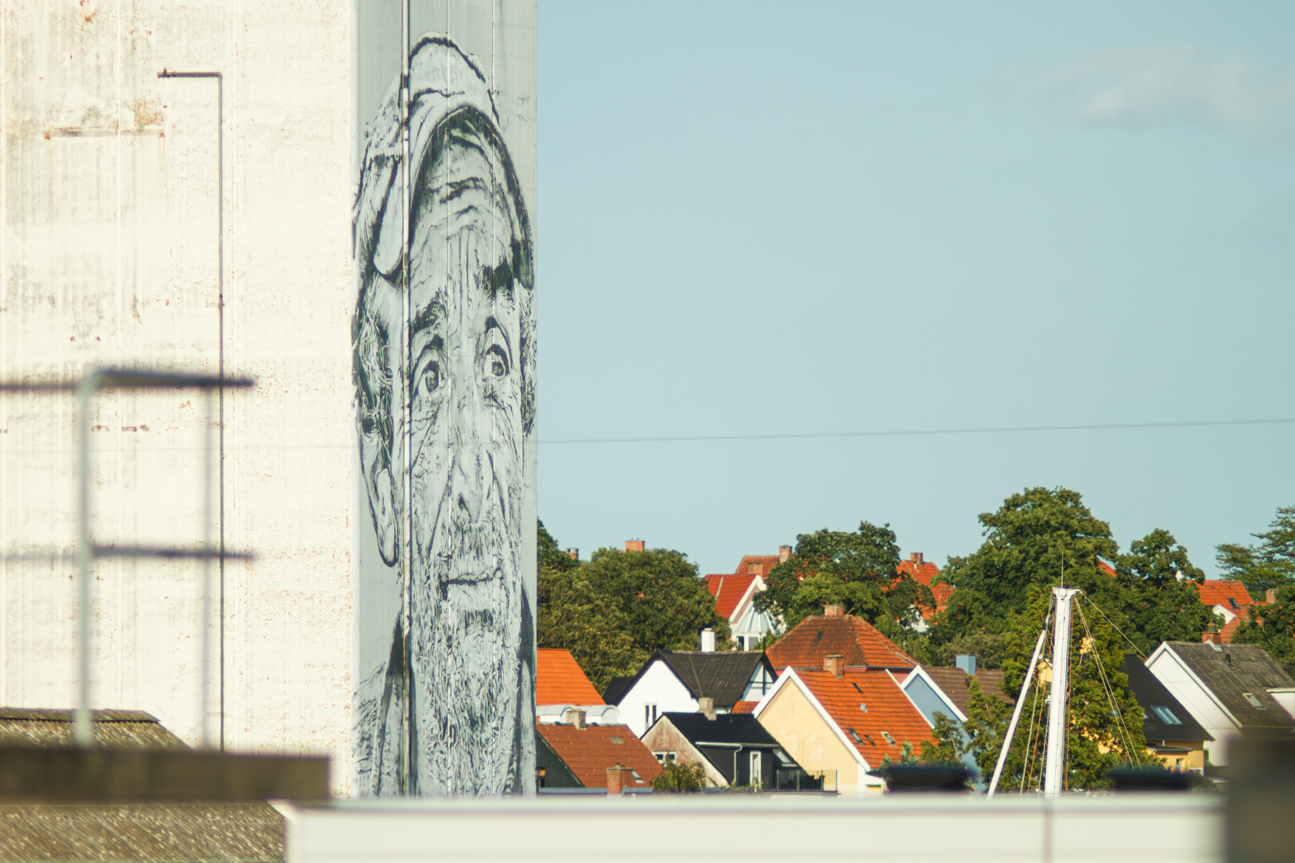 Grafittimaleri på silo i Næstved