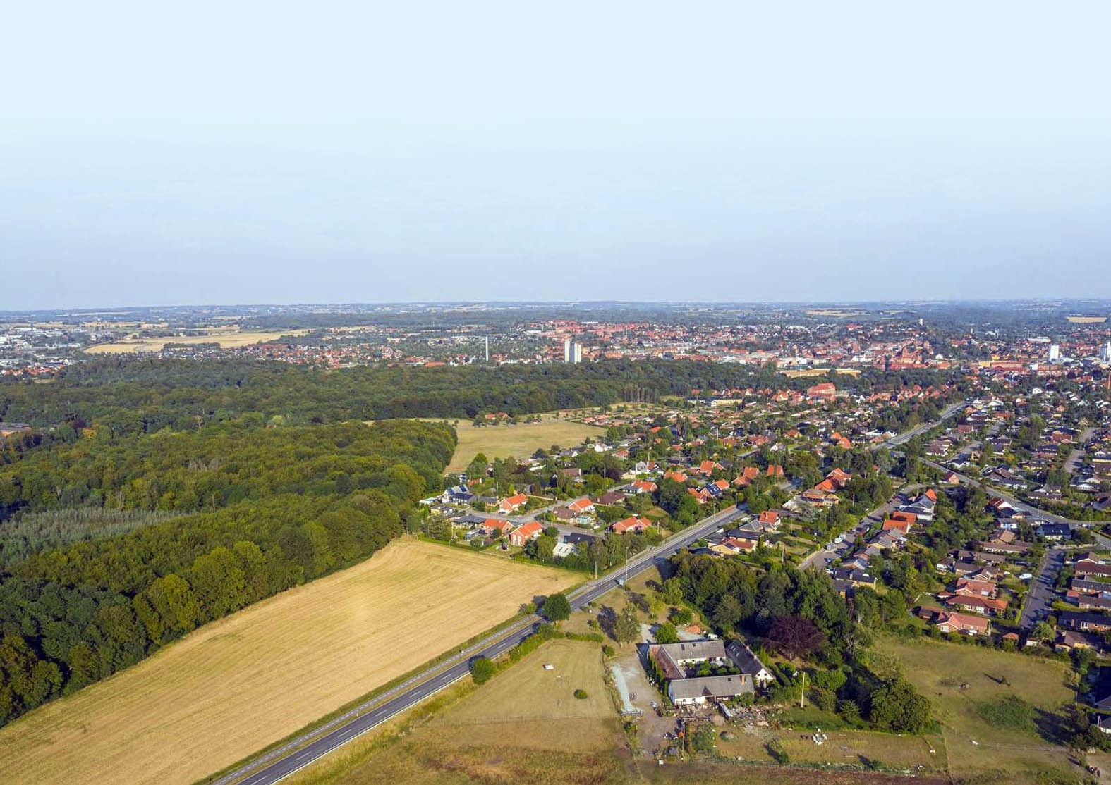 Luftfoto af område i Næstved Kommune