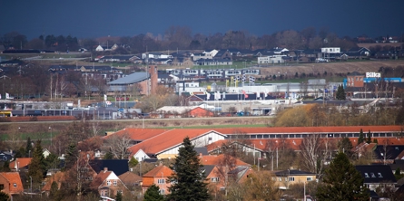 Skumring Over Bebyggelse Næstved Nord