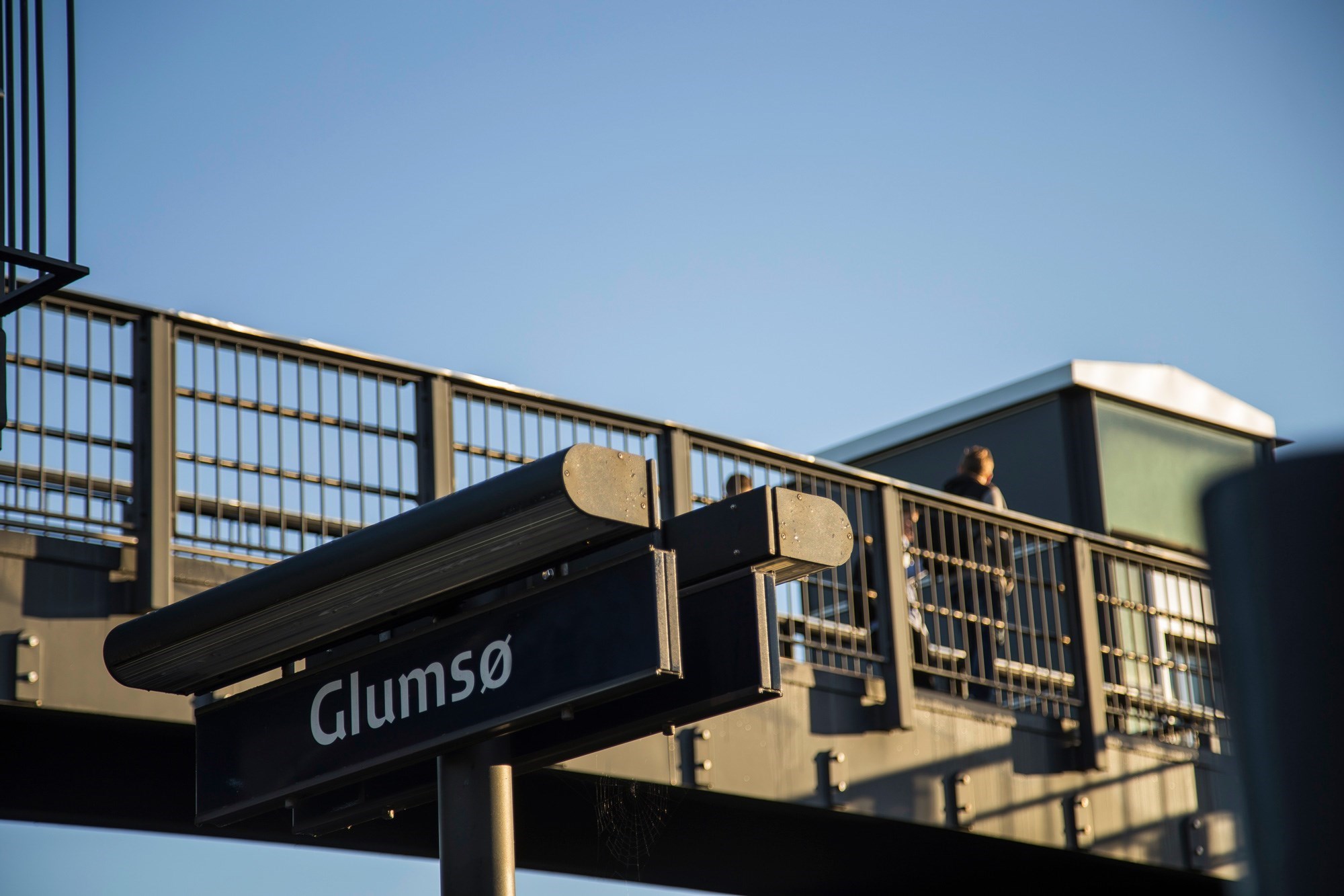 Skilt på Glumsø Station